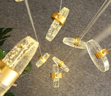 Staircase Crystal Disc Chandelier