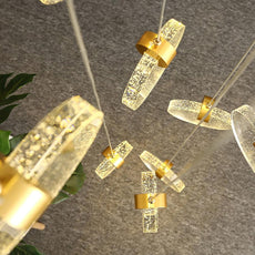 Staircase Crystal Disc Chandelier