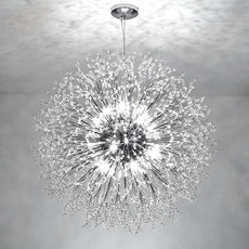 Starburst Crystal Chandelier - Round
