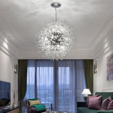 Starburst Crystal Chandelier - Round