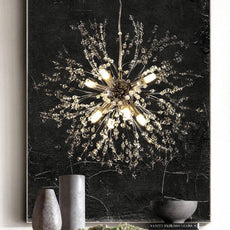 Starburst Crystal Chandelier - Round