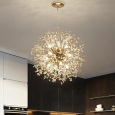 Starburst Crystal Chandelier - Round