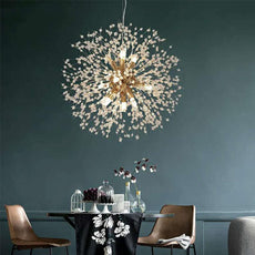 Starburst Crystal Chandelier - Round