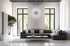 Starburst Crystal Chandelier - Round