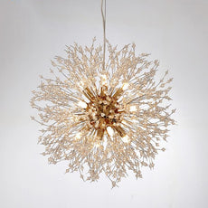Starburst Crystal Chandelier - Round