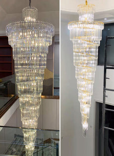 Crystal Falls Foyer Chandelier