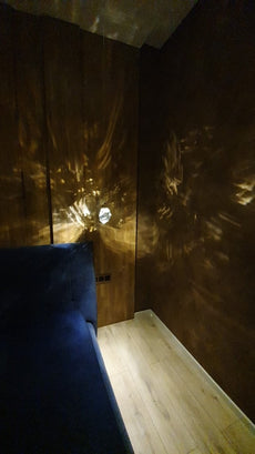 Modern Diamond Cut Crystal Chandelier - Gold