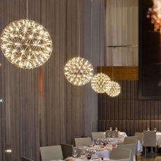 LED Globe Chandelier and Pendants
