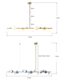 Lámpara colgante horizontal