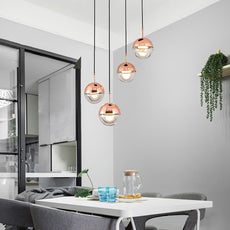 Colgantes de orbe diagonal