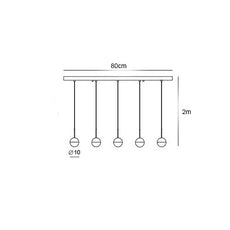 Colgantes de orbe diagonal
