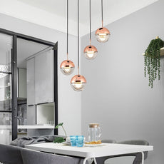 Colgantes de orbe diagonal