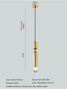 Colgante Cilindro y Bola