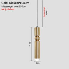 Colgante Cilindro y Bola