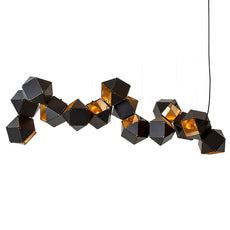 Black and Gold Cubes Chandelier