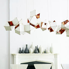 Black and Gold Cubes Chandelier