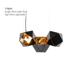 Black and Gold Cubes Chandelier