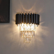 Black and Crystal Wall Sconce