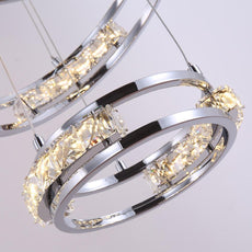 Crystal Rings Chandelier and Pendants