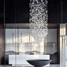 Large Crystal Falls Chandelier (Customizable)