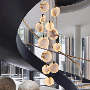 Marble Disk Chandelier