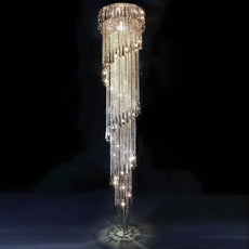Lámpara de araña de cristal drapeada retro