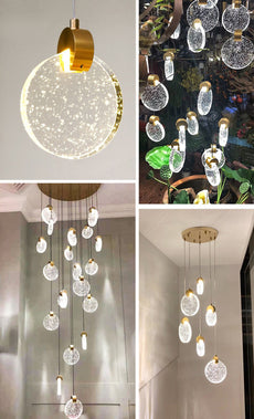 Staircase Crystal Disc Pendants