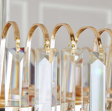 Two-Tiered Crystal Falls Double Volume Foyer Chandelier