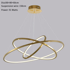 Lámpara de araña minimalista con anillos de luz LED