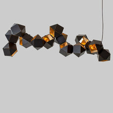Black and Gold Cubes Chandelier